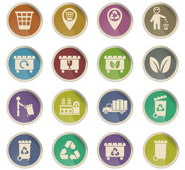 garbage icon set