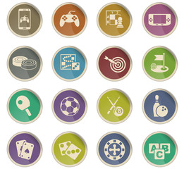 Fototapeta premium games icon set