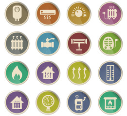 heating icon set