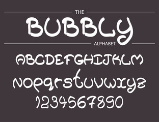 Vector modern bubbly alphabet