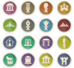 Fototapeta premium monuments icon set