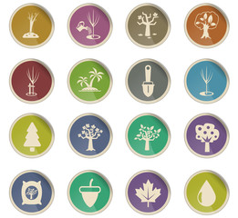 Fototapeta premium trees tools icon set