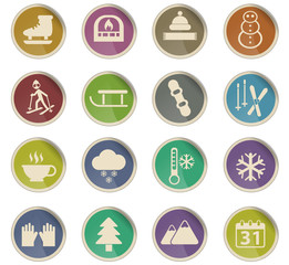 winter icon set