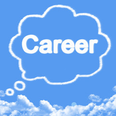 Cloud shaped as career Message