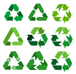 Obraz premium Vector recycle signs