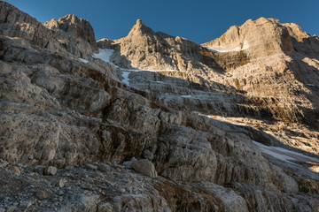 Glacier mountain valley.