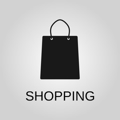 Shopping icon. Shopping symbol. Flat design. Stock - Vector illustration
