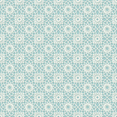 geometric seamless vector pattern with Arabian motifs