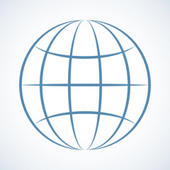 Globe. Vector drawing