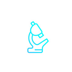 Microscope minimalistic icon, linear style