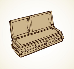 Coffin. Vector drawing
