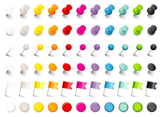 Set Pins, Needles, Flags & Magnets Set Shadow 11 Colors