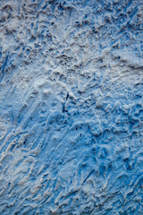 Blue and white decorative plaster on the wall like a sky. Art background