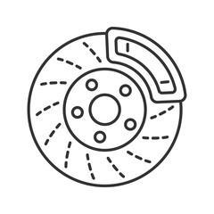 Disc brake with caliper linear icon