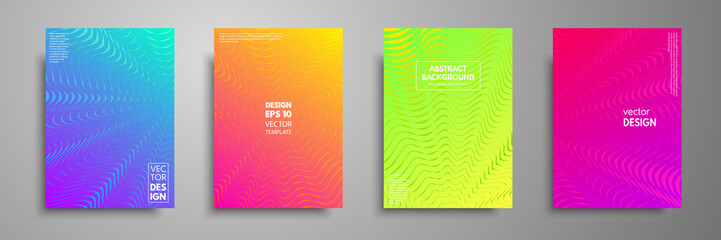 Fototapeta premium Colorful covers design set. Modern covers template design. Applicable for design covers, pentation, magazines, flyers, annual reports, posters and business cards.