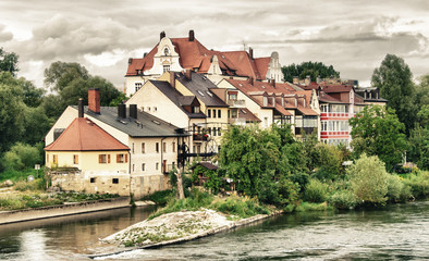 Fototapeta na wymiar Architecture of Regensburg - Germany