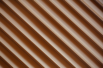 Metallic brown blinds. Abstract pattern lines waves