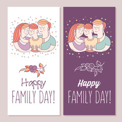 Happy family.  Vector illustration.