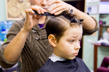 kid in barbershop