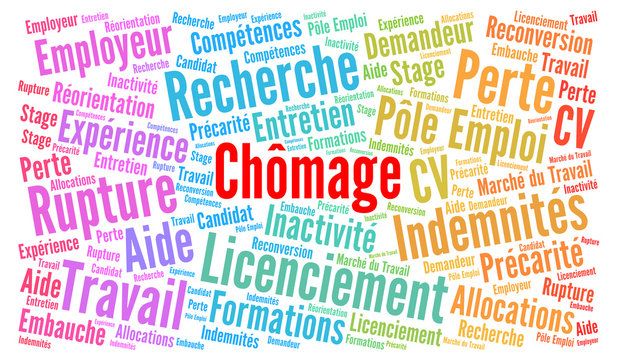 Ch&ocirc;mage nuage de mots