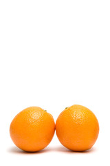 Orange on white background