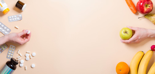 choice of food or tablets