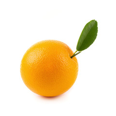 Fresh orange isolated on a white background