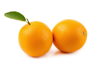 Fresh orange isolated on a white background
