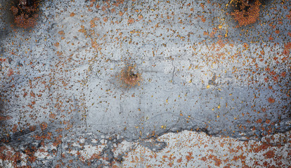 The texture is metallic. Industrial background from an old rusty
