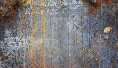 The texture is metallic. Industrial background from an old rusty