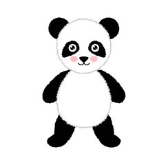 cute panda animal. vector Illustration. isolated on white
