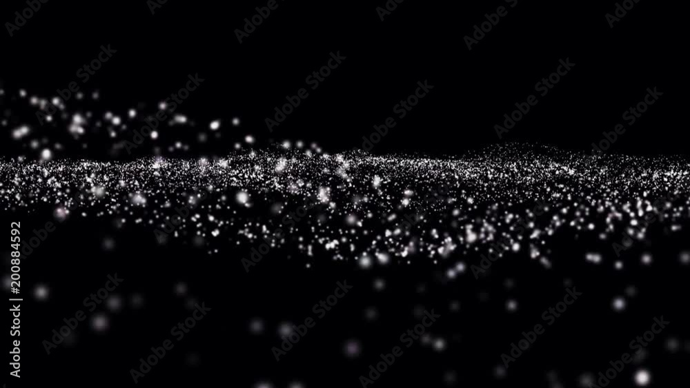 Poster dust particles. natural floating organic particles on black background. abstract particle background
