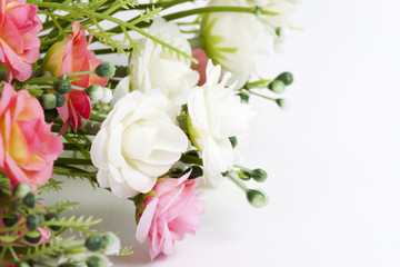 Pink and white roses