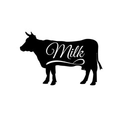 silhouette cow milk
