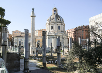 Fototapeta na wymiar Forum of Trajan at Rome