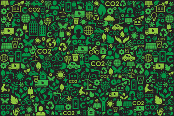 Environmental protection and nature interface icon green concept