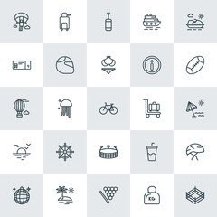 Modern Simple Set of sports, travel Vector outline Icons. ..Contains such Icons as  measurement,  kilogram, sport,  trip,  boxing,  helmet and more on white background. Fully Editable. Pixel Perfect.