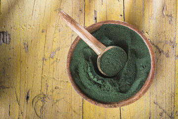 powder, tablets and infusion of spirulina