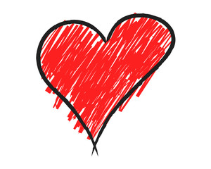 heart draw vector illustration 