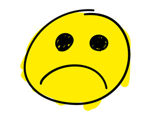 Sad smile icon vector illustration 