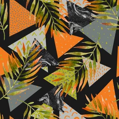 Poster Abstracte zomer geometrische naadloze patroon. © Tanya Syrytsyna