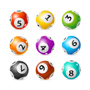 Realistic Detailed 3d Lotto Set. Vector