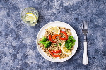 Cooked multi colored quinoa