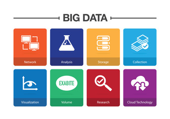 Big Data Infographic Icon Set