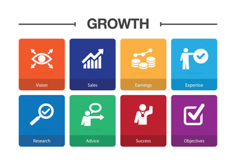 Growth Infographic Icon Set