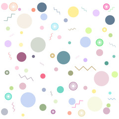 Vector seamless pattern with colorful circles design.