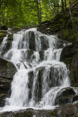 Fototapeta premium Great waterfall Shypit in Carpathian mountains