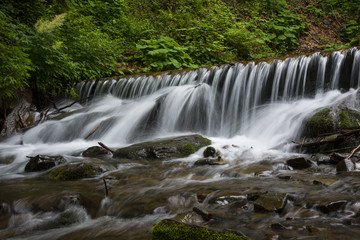 A small mountain stream in the Carpathian mountains