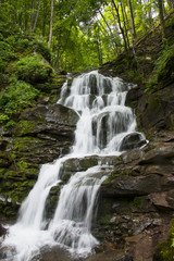 Great waterfall Shypit in Carpathian mountains