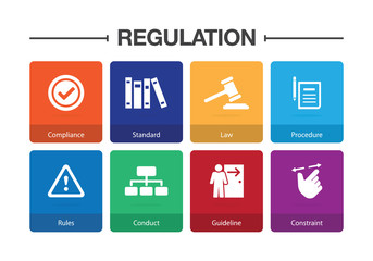 Regulation Infographic Icon Set